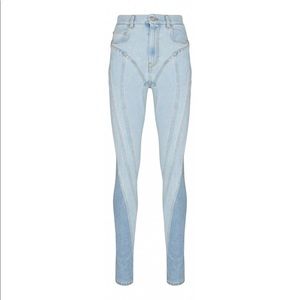 Mugler high-rise slim jeans - two tone